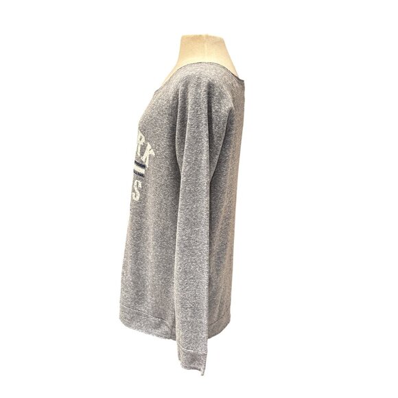 New York Yankees Womens Gray Pullover Sweatshirt Large Majestic Fan Fashion Long - Picture 2 of 11